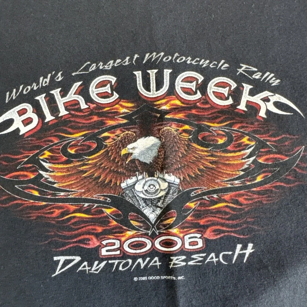 Vintage 2006 Bike Week Daytona Beach Shirt Size M Tennessee River Made In Mexico - Picture 3 of 11